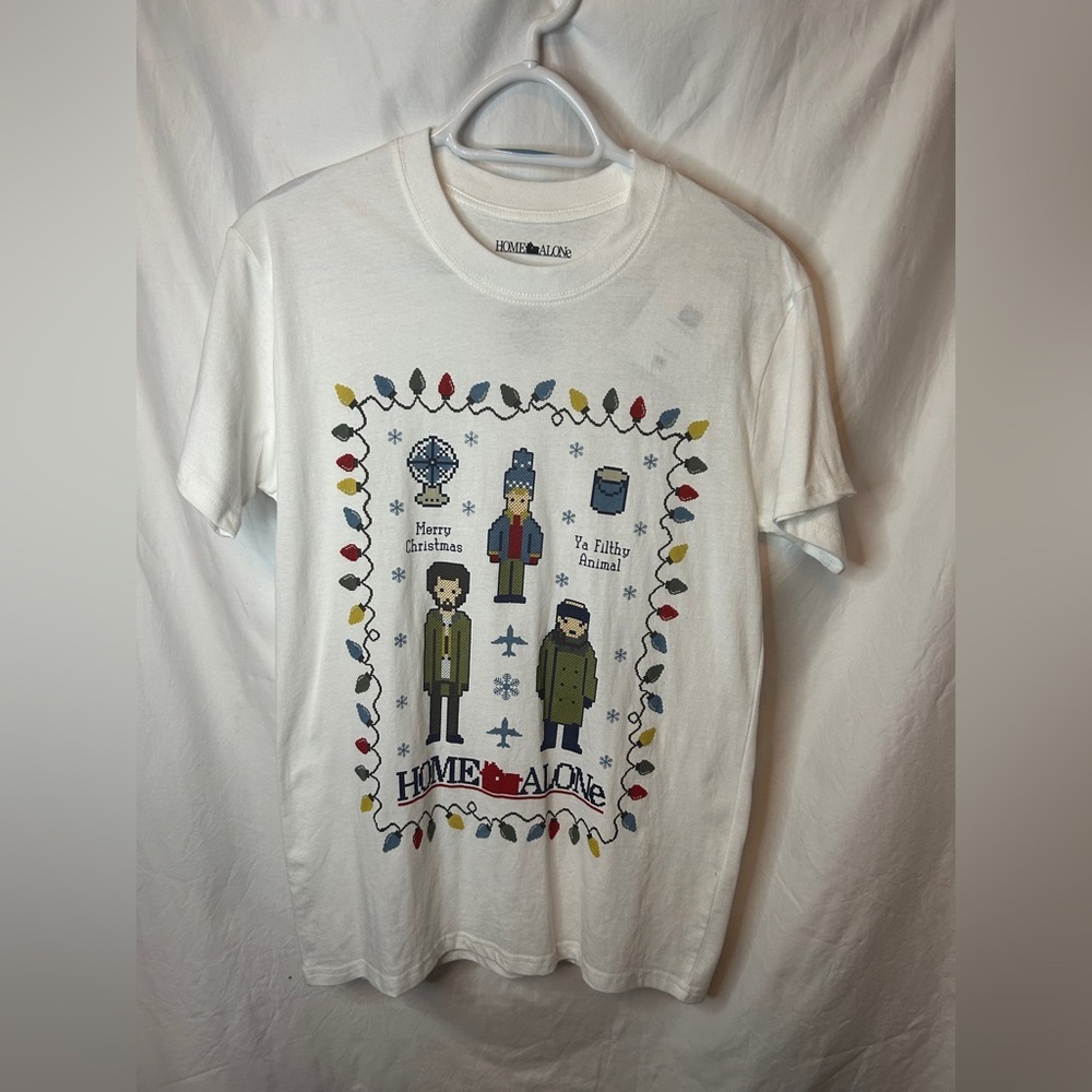 HOME ALONE Men's Shirt Size S NWT MERRY CHRISTMAS YA FILTHY ANIMAL Wet Bandits